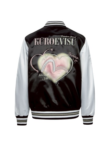 EK Gem Embroidery and Seagull Appliqué Oversized Souvenir Jacket