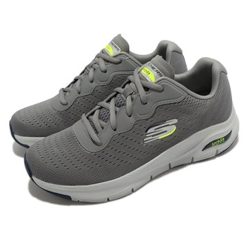 Skechers 慢跑鞋 Arch Fit 灰 螢光黃 男鞋 記憶鞋墊 緩震 運動鞋 232303GRY