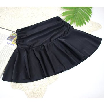 純色單獨泳裙防走光半身裙女士遮肚顯瘦運動瑜伽體操舞蹈高腰褶裙