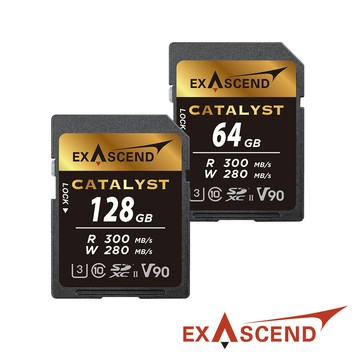 限時★..  Exascend Catalyst V90 超高速SD記憶卡 64GB/128GB 公司貨【夏日限時 全館點數5倍送】