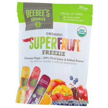 Fruit Pop Variety 10 Pk Case of 18 X 13.5 Oz by Deebees Organic
