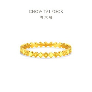 周大福 ING系列 四葉草黃金戒指(新品首發)