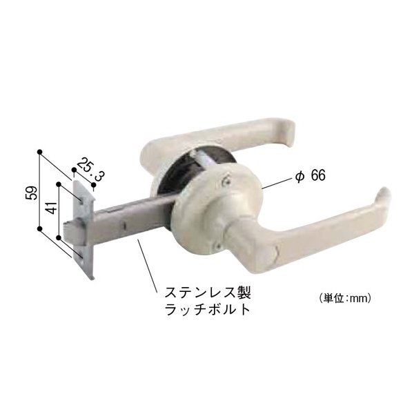 日中製作所 取替ドアノブ 交換用レバーハンドル 浴室用取替錠 ２２１ ｓｂ ｉｖm ９０ 樹脂レバー 空錠 バックセット９０ｍｍ 通販 Lineポイント最大get Lineショッピング