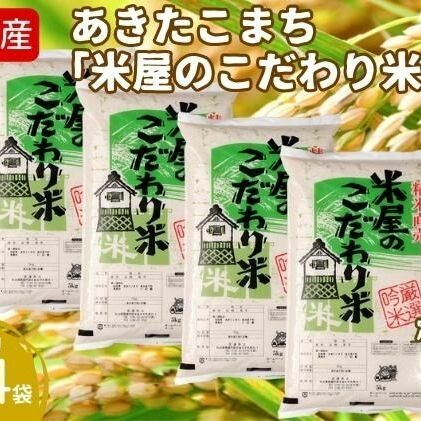 定期便  令和5年産『米屋のこだわり米』あきたこまち 白米 20kg  5kg×4袋3ヶ月連続発送（合計60kg）吉運商店秋田県 男鹿市