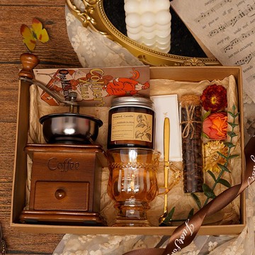 生日禮物小眾冷門手磨咖啡機送男生朋友閨蜜實用高級咖啡禮盒香薰 d7198