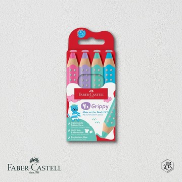 【Faber Castell】好點子胖胖3合1色鉛筆4入套組-粉彩色(原廠正貨)
