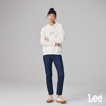 Lee 女款 401 中腰標準小直筒牛仔褲 深藍洗水｜Modern
