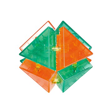 YouRPUZZLE 孔明鎖-八面玲瓏-珊瑚L2742 訓練空間概念 激發創造力  珊瑚  1組