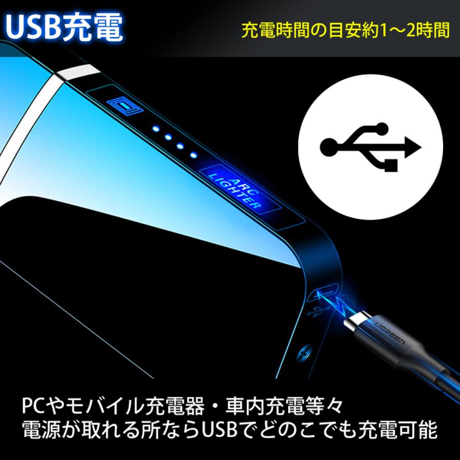 ライター プラズマ  電子  ターボライター  usb充電式   タッチ操作  プレゼント