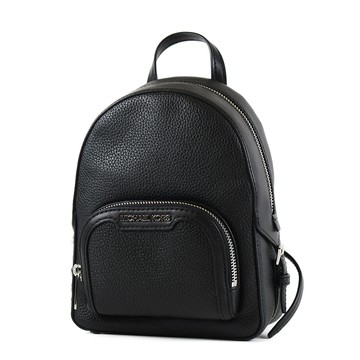 MICHAEL KORS JAYCEE 荔枝紋拉鍊斜背/後背二用包-黑色/迷你款