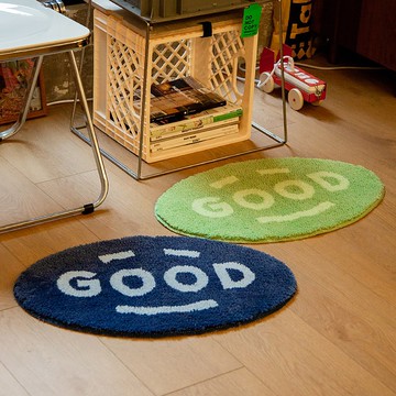 PointLab原創有表情的【GOOD】臥室地毯衛浴室進門防滑吸水地墊