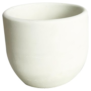 圓底水泥盆  大(11.8 x 9.8 x 10cm)  水泥白  1個