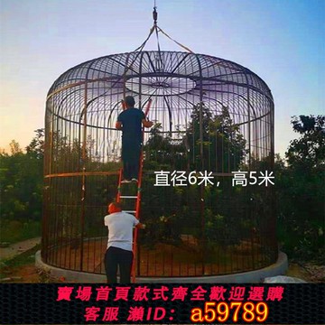 【台灣公司 可打統編】戶外鍍鋅管大型鳥籠特大號加網公園鸚鵡超大型孔雀籠加密裝飾鳥籠