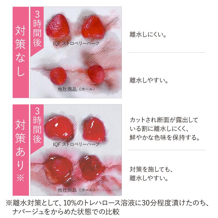 冷凍フルーツ 「完熟」IQFストロベリーハーフ 1kg いちご 苺
