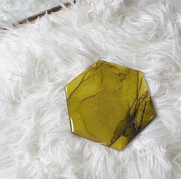 辦公桌必備杯墊 居家生活 送禮 手工杯墊 獨一無二/酒精墨水藝術