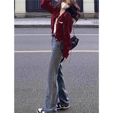 法式高級感開衫毛衣短款外套女2024秋冬季新款設計感別致針織上衣