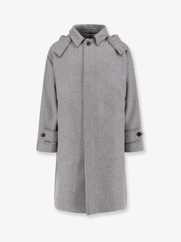 Herringbone wool and cashmere coat - CARUSO - gender_Man