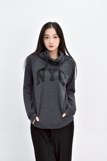 (M) gap棉質連帽灰色長袖上衣