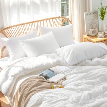 Yesbedding 100%莫代爾柔軟抗敏棉被  210x195cm  白色