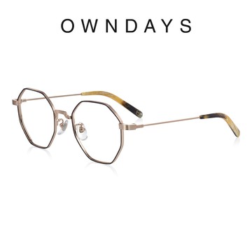OWNDAYS John Dillinger系列 多角形款金屬框光學眼鏡(JD1042B-3A C3)