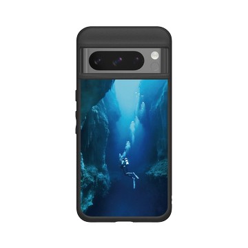 Pixel 8 Pro SolidSuit 黑 - Ocean Collection: Let's Sea 海洋系列：一路向海 - 潛行者（貝里斯藍洞）