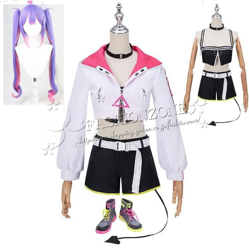 ホロライブ　常闇トワ　白衣装　コスプレ　ウィッグ衣装付き Amazon.co.jp: [1767] VTuber 常闇トワ 白衣装 コスプレ衣装