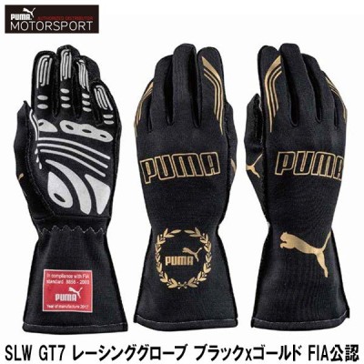 SLW GT7 レーシンググローブ ブラックxゴールド FIA公認 PUMA 