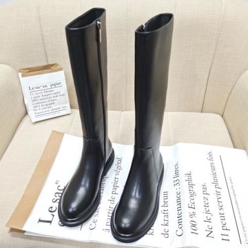 2025秋冬新款中跟女長靴高筒靴粗跟長筒靴馬丁靴女英倫風騎士靴子