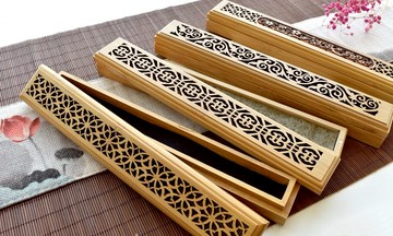 CYPRESS 楠竹雕刻線香盒