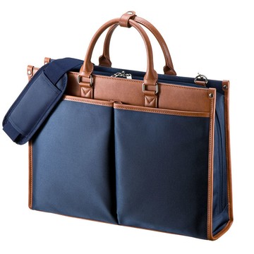 台灣公司貨 免運 日本SANWA防水商務電腦包15.6男單肩包女士上班筆記本手提大開口 快速發貨