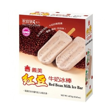 [家速配]義美 紅豆牛奶冰棒 87.5g x 5