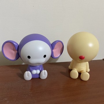 展示品出清 藤子不二雄 轉蛋 扭蛋 絕版 初代 環保扭蛋 頭就是蛋殼 小超人帕門 替身機器人 + 大二鼠 兩隻一組 合售