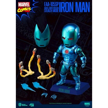 EAA-105sp 漫威英雄 鋼鐵人 匿蹤模式  IRON MAN Q版 漫威 可動公仔 MARVEL 野獸國 收藏