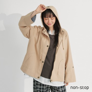 non-stop 自在旅程連帽抽繩外套-2色