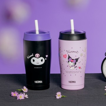 【THERMOS膳魔師】不鏽鋼真空吸管隨行瓶650ml_酷洛米(TS4054KU系列)