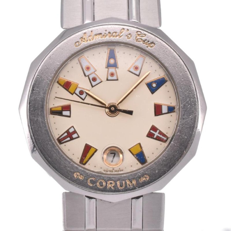 コルム CORUM 39.610.20 V-50 アドミラルズカップ デイト クォーツ レディース K#125427 | LINEショッピング