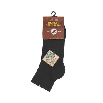 Amiss 機能感 萊卡機能除臭襪1/2長襪  黑色  25~29cm