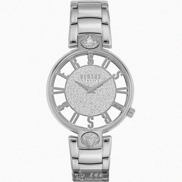 VERSUS VERSACE手錶，編號VV00402，36mm銀圓形精鋼錶殼，銀色鏤空， 中二針顯示錶面，銀色精鋼錶帶款_廠商直送