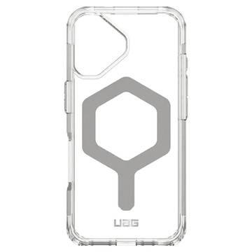 UAG iPhone 16 MagSafe 磁吸式耐衝擊保護殼-邊角吸震耐用  極透明色 + 灰色