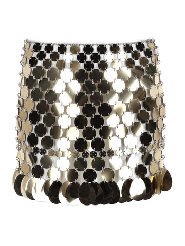 rabanne minigonna in paillettes