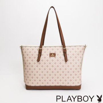 PLAYBOY - 托特包 Oat milk 燕麥奶兔兔系列 - 卡其色
