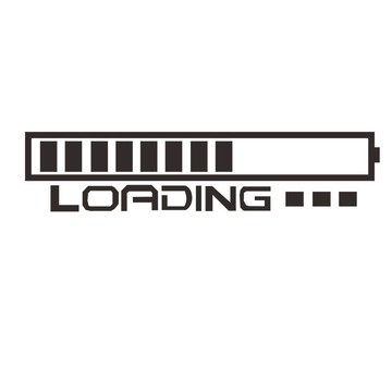 英文標語遊戲提示LOADING玄關商用牆面裝飾牆貼紙QT1143