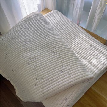 韓國高溫砂洗雙面莫代爾天絲星星床蓋三件套柔軟涼感夾棉床單可洗