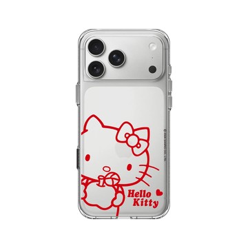 iPhone 17 Pro Max Clear Case（相機按鈕） 透明 - 三麗鷗-Hello Kitty - 簡約系列-蘋果咬一口