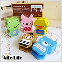 A1778 木製動物名片夾 造型名片夾動物小木夾便籤夾相片夾memo夾書籤多功能夾會場佈置文具萬用夾