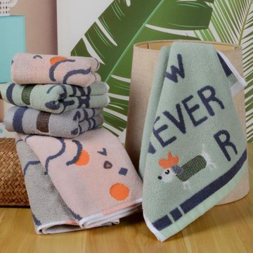 兒童棉小毛巾吸水加厚學生面巾家用洗澡洗臉卡通寶寶柔軟擦手巾