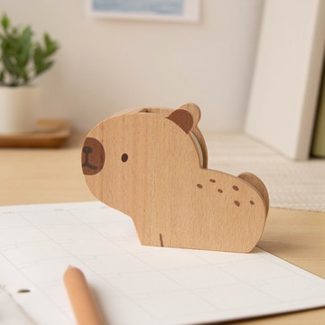 【遊木時光】動物膠遊-膠帶台｜水豚款