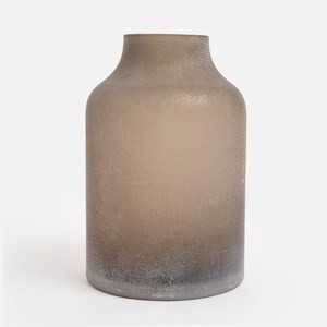 艾禮思霧面感玻璃花器23cm 灰綠