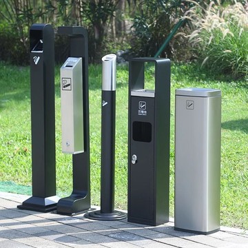 垃圾桶 不銹鋼煙蒂立式戶外煙頭收集煙灰煙灰缸酒店商用滅煙垃圾桶 逸雅家居館