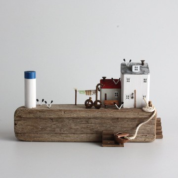 漂流木擺飾 - 潮聲與海鷗 - W772